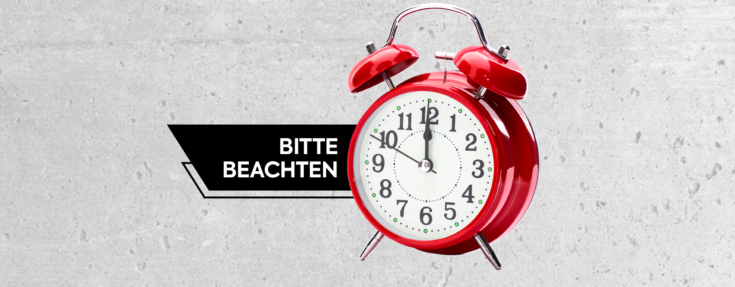 geänderte Öffnungszeiten
