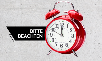geänderte Öffnungszeiten